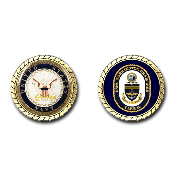 USNS Washington Chambers T-AKE-11 Crest Challenge Coin
