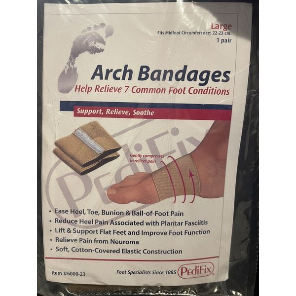 PediFix Arch Bandages, Large , Beige , 1 pair/package #6000-23