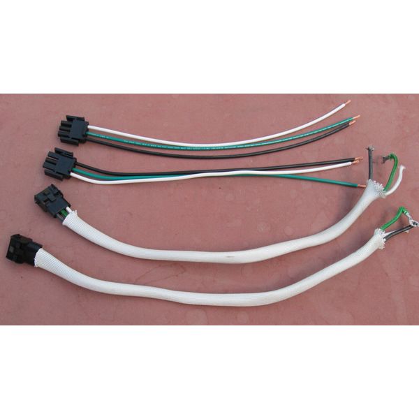 2 LOT Molex 3-Pin Black Wire Connectors plus wires 1 male/female locking 2 sets