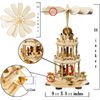 German Style Christmas Pyramid Carousel Windmill 18in -20 White Tree Candles