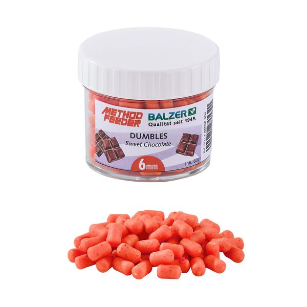 Balzer Method Feeder Dumbbells 6mm orange-Sweet Chocolate 60g
