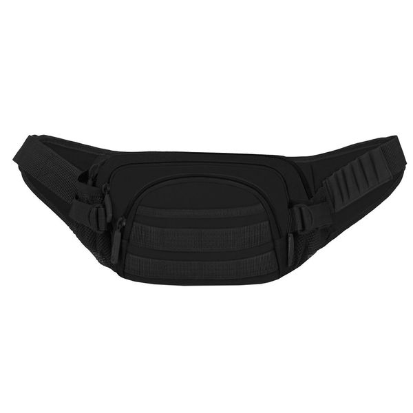 East West U.S.A F102 Molle Compatible Tactical Utility Travel Sports Casual Fanny Pack, Black