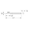 KS Tools 162.0392 Pin punch, 8 point, long, Ø 4mm