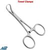Backhaus Towel Clamp Hemostatic Veterinary Surgical Tissue Precision Forceps 9cm