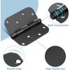 30 Pack Matte Black Door Hinges 4" X 4" Interior Door Hinges with 5/8" Radius Co
