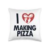 I love Making Pizza Chef Baker Pizzaiolo Lover Pizza Maker Throw Pillow