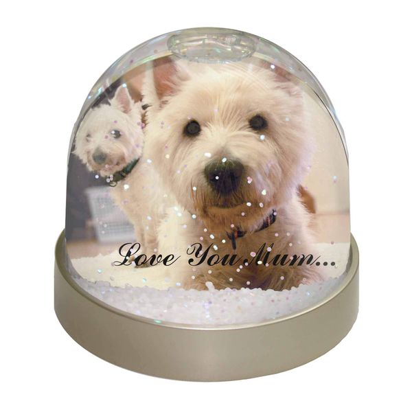 Advanta Group Westie Dogs 'Love You Mum' Photo Snow Globe Waterball