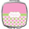 YouCustomizeIt Personalized Pink & Green Dots Compact Makeup Mirror
