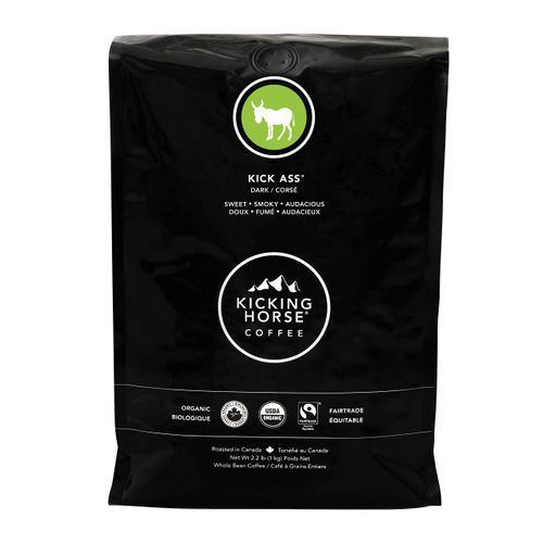 Kicking Horse Coffee, Kick Ass, Dark Roast, Whole Bean, Certified Organic, Fairtrade, Kosher Coffee, 2.2 Lb, 35.2 Ounce