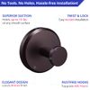 HOME SO Suction Cup Hooks O Shape (2 or 4 Pack) (Dark Bronze, 4, Count)