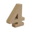 Wooden Object Cut Letters 4 Numbers M Size Approximately 9cm
