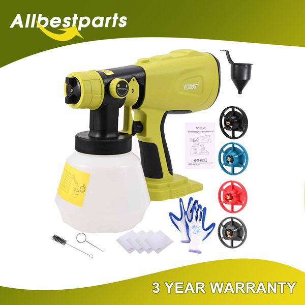 High Pressure Cordless Paint Sprayer For Ryobi Battery Electric HVLP Spray Gun🔥