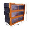 Horizontal Modular Monoblock 6 Drawer Set, Storage Box. Tool Storage, Tool Organiser with Pull out Drawers.Modular Cabinet.