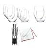 Riedel O Mixed Cabernet/Viognier Tumbler(8) with Wine Pourer and Polishing Cloth