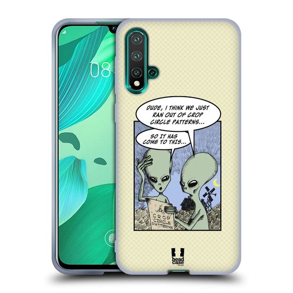 Head Case Designs Crop Circle All About Aliens Soft Gel Case Compatible for Huawei Nova 5