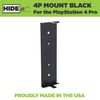 HIDEit Mounts 4P Bundle, Wall Mounts for PS4 Pro and Controller, Steel Mounts for PlayStation 4 and One Rubber Dipped Controller Mount