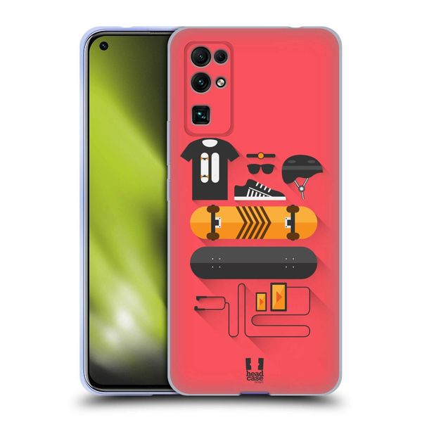 Head Case Designs Skater Starter Pack Soft Gel Case Compatible With Honor 30 5G
