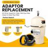 2 Pack 270100 Black Pool Valve Adaptor Replacement Kit For Quad D.E. Filters