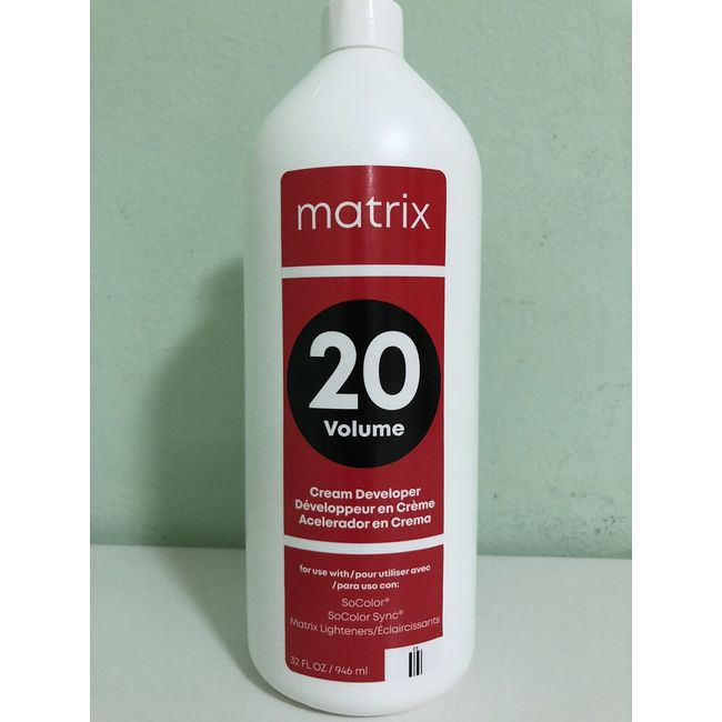 Matrix 20 volume cream developer 32 oz  for Socolor Logics Light Reactions