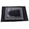 Pocket Travel Foldable Portable Waterproof Prayer Mat with Compass Black
