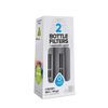DAFI Water Purification Filter for Water Bottles, Activated Carbon, 2 Cartridges + 1 Cap, Genuine Japanese Specifications, Light Gray