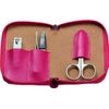 Alassio Leather Manicure Case in Red