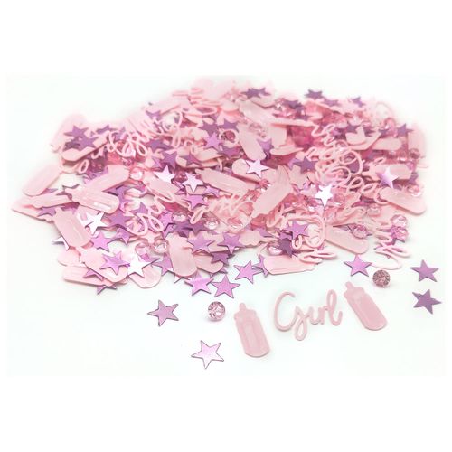 Baby Shower Confetti - Its A Girl, Glitter Confetti Sprinkles for Birthday Party Table Scatters Decoration, Table Scatter Confetti Baby Gender Reveal Jungle Birthday Decorations A3BSZX