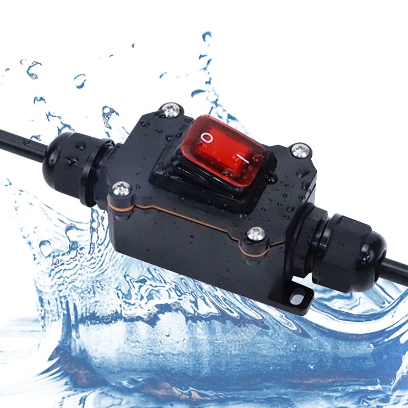 12 V Inline Cable Switch, IP67 Waterproof, Outdoor On/Off Toggle Switch ...