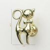 YEZILUU 2 Pack Kitty cat Cabinet knobs Bathroom Drawer knobs Kitchen Cabinet Metal Pull knobs Drawer knobs Single Hole knobs for All Kinds of Furniture Cabinet Door Decoration (Gold)