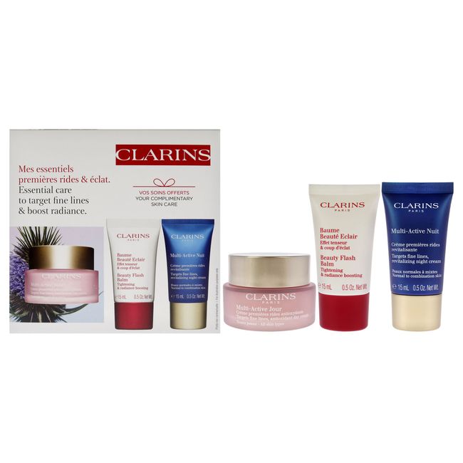 Multi-Active Starter Kit by Clarins for Women - 3 Pc Gift Set