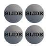 Slide Round Door Sign 2.75" - (1 Pack) Disc (Brushed Silver) 2 Pack
