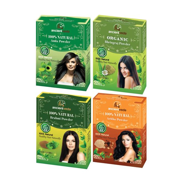 Ancientveda ANCIENT VEDA 100% Natural Hair Powders (Combo Pack 2)