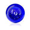 6 Plastic Empty Bottles 8 Oz PET Boston Round Empty Refillable BPA Free with Hand Press Smooth Black Disc Flip Caps Tops Lids, Pack of 6 (6 Pack, Cobalt Blue)