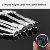 Vokenforu Socket Wrench 14mm, 1 Pcs Socket Spanners, L Shaped Spanner, Angled Head Wheel Nut Socket Wrench, Metric Hex Spanner