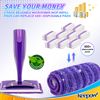 KEEPOW 6 PCS Mop Pads - Reusable Flash Powermop Refills, Wet Dry Use