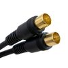 Maxar Electric Antenna Cable 3C Black Ends Straight Plug 2m for Connecting TV Recorder