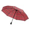 ECO CHIC Automatic Umbrella Windproof Strong Compact Folding Travel Umbrella (Tartan Red)