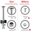 12 PCS Trampoline Screws, Long Screw Replacement Parts, sliver 
