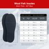 The Felt Store 8mm Long-Lasting Wool Felt Insoles for Men and Women, Warm Wool Boot Insoles for Winter, Adjustable Wool Insoles, 2 Pair - Size 7