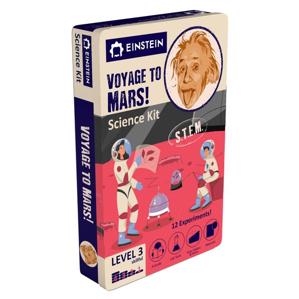 Einstein’s “Voyage to Mars Science Kit for Kids. STEM for Boys & Girls Aged 8 and Above. 12 Exciting Experiments Inside. Detailed Picture Guide Included.