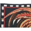 KITCHEN PRINTED ACCENT RUG (nonskid back) (17" x 28") ROOSTER ON BLACK, EE