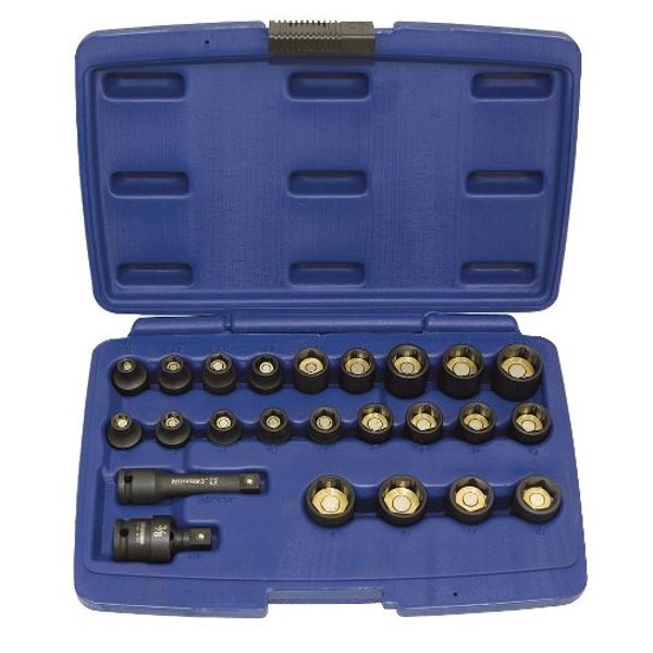 Impact Socket Set, 3/8" Dr, 24 pc