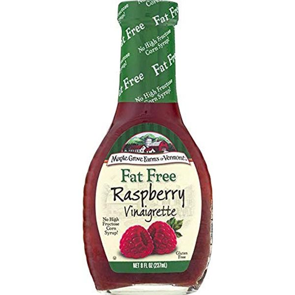 Maple Grove Farms Fat Free Salad Dressing, Raspberry Vinaigrette, 8 Ounce (2 Pack)