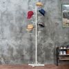 Modern White Metal Freestanding Customizable Retail Display Stand with 20 Hooks
