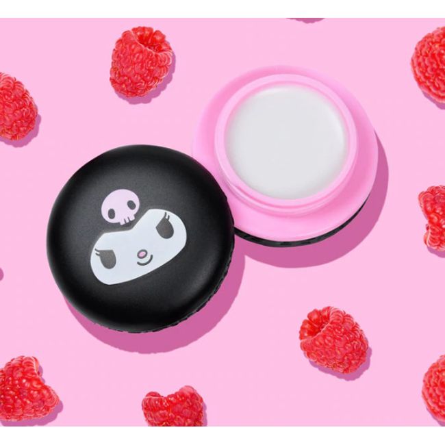 The Crème Shop x Kuromi Macaron Lip Balm - Raspberry Cream Puff