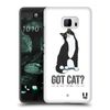 Head Case Designs Black And White Got Cat Hard Back Case Compatible With HTC U Ultra/Ocean Note