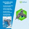 AdTech 0453 2-Temp Dual Temperature Hot Glue Gun Full Size, Light Gray