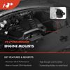 A-Premium Front Torque Strut Mount Compatible with Smart Fortwo 2008-2015, 1.0L, Solid