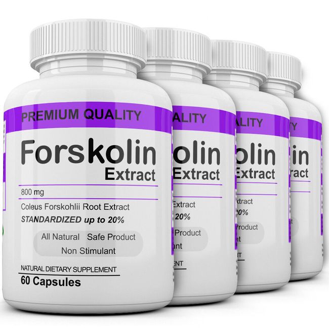 4 Maximum Strength 100% Pure Forskolin 800mg Rapid Results! Forskolin Extract