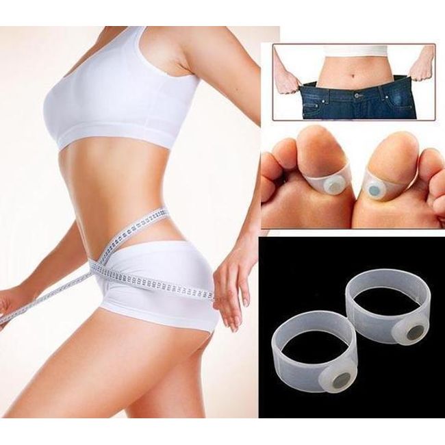 4 Pcs Slim Health Silicone Magnetic Foot Toe Ring Keep Fit Slimming Lose Weight